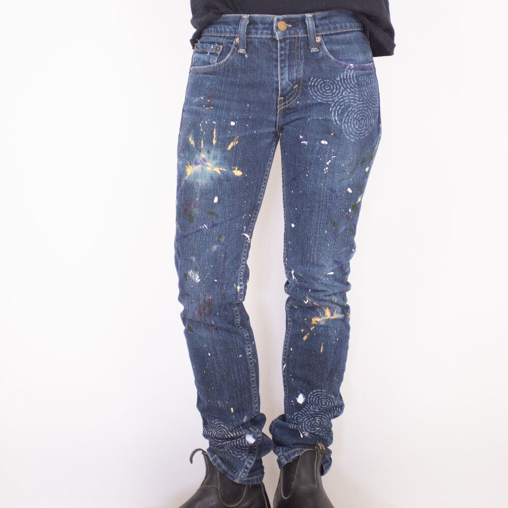 Women's Upcycled Levi's 511 Jeans - Size 28x32 - One of a Kind